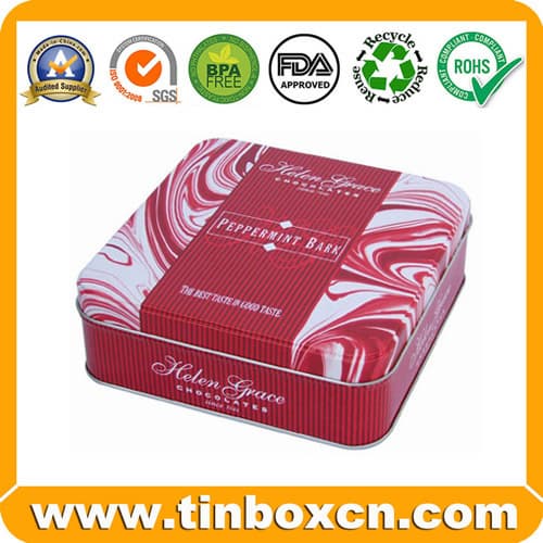 Square Food Tin Boxes Packaging_ Biscuit Tin Cans Cookie Tin